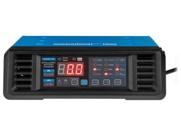 Зарядное устройство Solaris CH-161 Digital  Зарядное устройство Solaris CH-161 Digital(6 В / 12 В; 15 А; до 300 А*ч; 9-ступенч.инверт.; Boost 75 A; тест генератора)