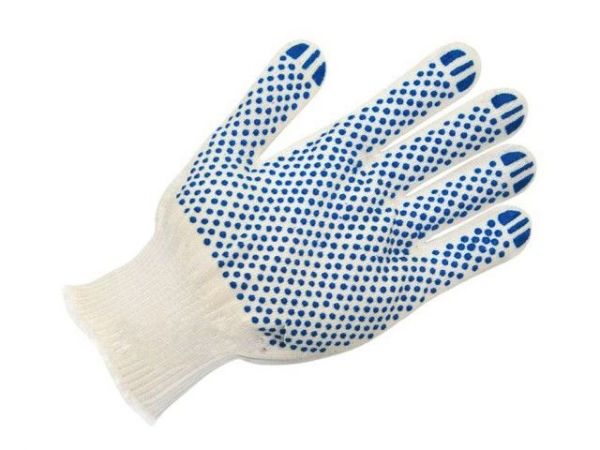 Перчатки х/б с ПВХ 'Точка', 13класс (мин. риски)