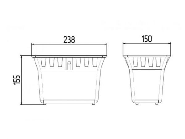 Корзина дождеприемника с ручкой (черный), Ecoteck, РБ