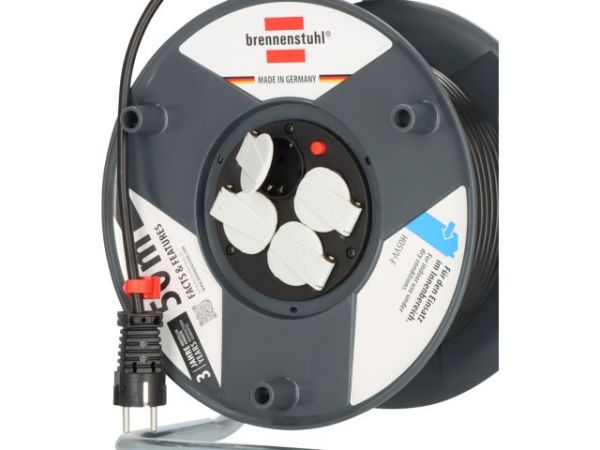 Удлинитель на катушке 50м (4 роз., 3.3кВт, с/з) Brennenstuhl Garant(3,3кВт; 3х1,5мм2; степень защиты: IP20)