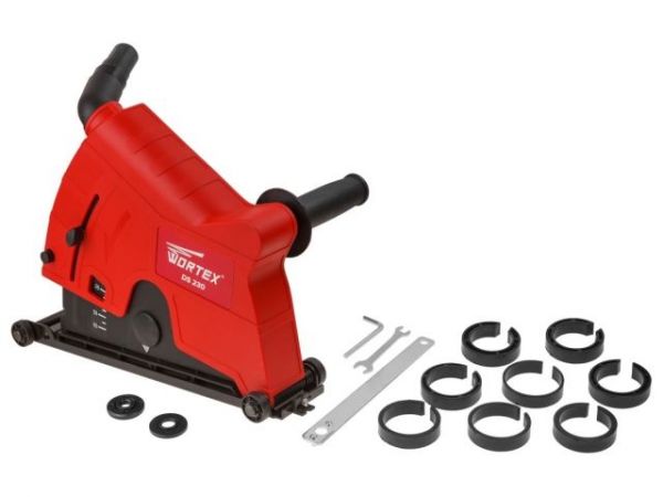 Кожух вытяжной для УШМ DS 230 WORTEX(диск 230 мм, для реза по бетону на 1 диск)