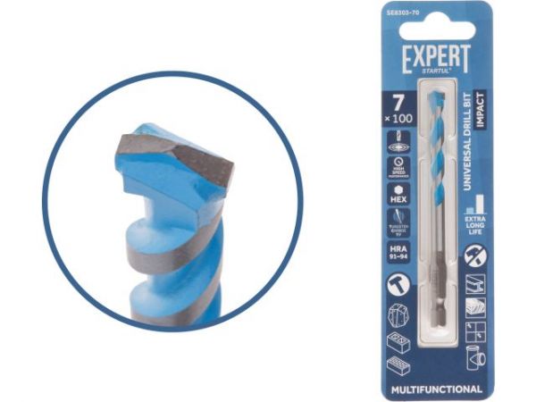 Сверло универсальное  7x100 мм MultiFunctional EXPERT STARTUL(победитовое, по мультиматериалам)