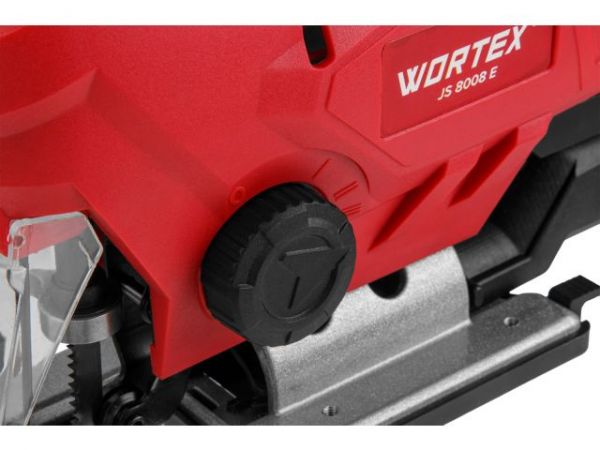 Лобзик электрический WORTEX LX JS 8008 E в кор. 800 Вт, 500-3350 ход/мин, пропил до 80 мм, алюм.под. (маятник.ход, сдув опилок, рег.об., бзп патрон, алюминиевая литая подошва)