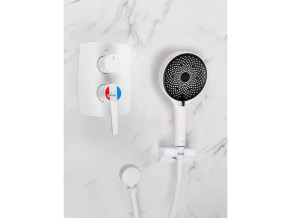 Душевая система (Lt) D35, серия Lotus белый, a-five(Встраиваемый, Излива нет, 1000 - 1200 мм.)