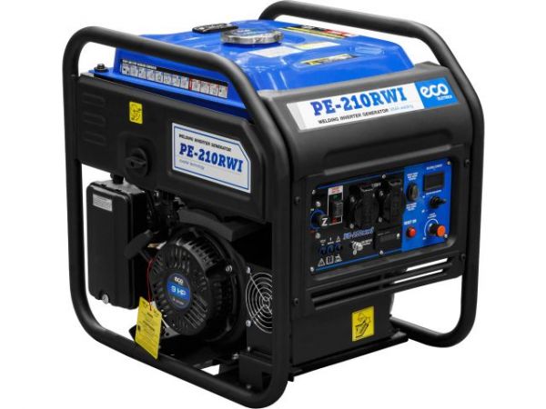 Электростанция сварочная ECO PE-210RWI(инверторный, 5.5 кВт, 230 В, бак 15.0 л, вес 39,5 кг, для сварки постоянным током, 20А - 210А)