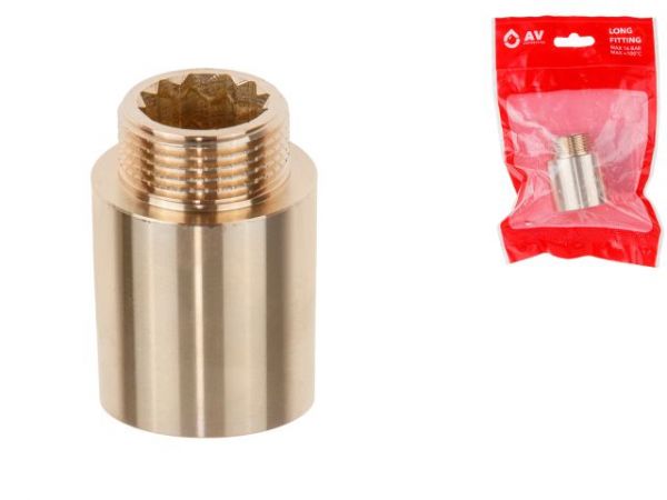 Удлинитель 3/4' вн.-нар. х 30 мм, AV Engineering (инд. упак.)(Латунь, макс.  16 бар, макс.  110 °С)