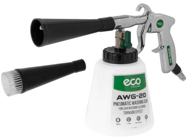 Пистолет моечный пневматический ECO AWG-20 (для химчистки)(ТОРНАДОР; 160 л/мин; бак: 1000 мл; 4-8 бар)