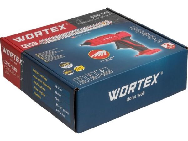 Клеевой пистолет WORTEX CGG 1118 в кор. ALL1 XLT SOLO 18В, 11 мм