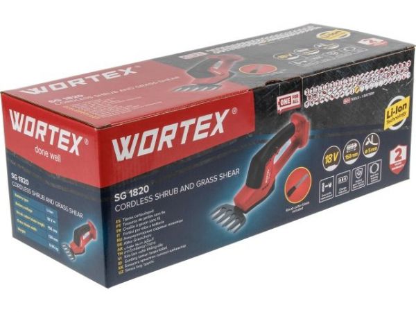 Ножницы садовые WORTEX SG 1820 в кор. + насадка-кусторез ALL1 XLT SOLO(Длина ножа (кусторез) 150 мм, длина ножа (для травы) 130 мм)