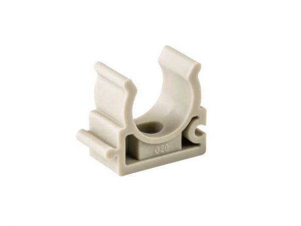 Клипса (опора) для труб ПП d20, сер. РТП