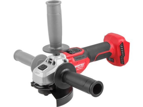 Углошлифмашина WORTEX CAG 1812-2 E в кор. XLT SET БЕСЩЕТ., 18 В, 125 мм, 3000-8500 об/мин(бесщ. мотор; рег. об. 3000-8500 об/мин; Anti-Kickback; Drop-Stop; 125х22,2 мм)
