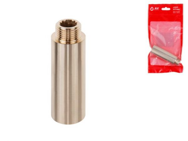 Удлинитель 1/2' вн.-нар. х 70 мм, AV Engineering (инд. упак.)(Латунь, макс.  16 бар, макс.  110 °С)