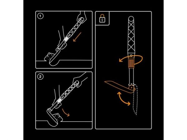 Лопата складная FISKARS(длина:34-84 см, ширина:16,5 см)