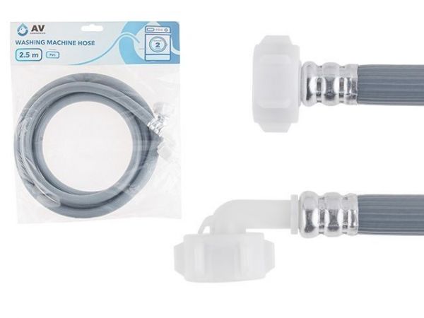 Шланг заливной для стиральной машины 2,5 м, ПВХ, AV Engineering(Макс  10 бар, макс.  25 °С)