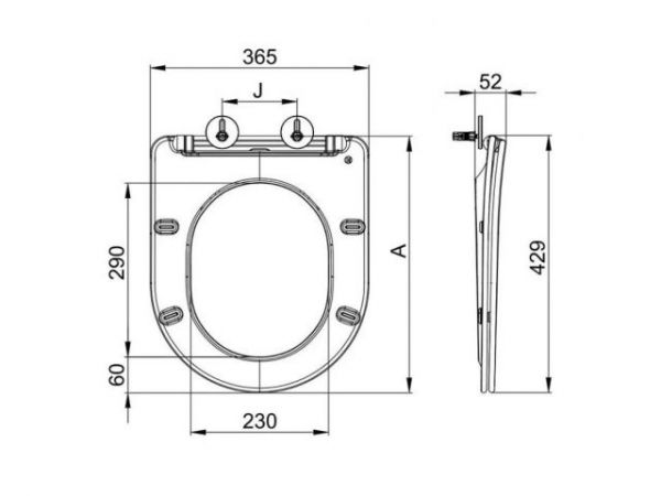 Сиденье для унитаза AV Engineering, COMFORT X1(Дюропласт)