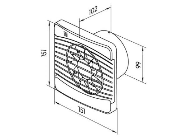 Вентилятор вытяжной накладной Oniks 100 ZERNBERG
