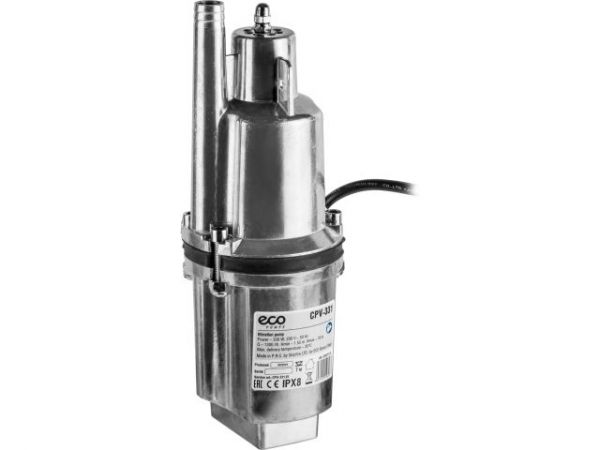 Насос вибрационный ECO CPV-331 (15м, верхний забор)(330Вт, 1300 л/ч, пров. 15м 3х0,75 мм2, аналог насоса Ручеек)