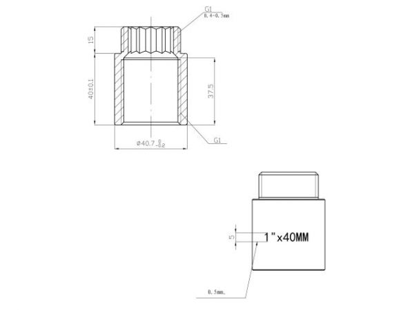 Удлинитель 1' вн.-нар. х 40 мм усиленный ХРОМ, AV Engineering (инд. упак.)(Латунь, макс.  16 бар, макс.  110 °С)