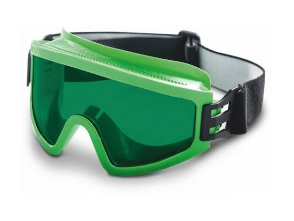 Очки закрытые панорамные СОМЗ ЗП2 PANORAMA зеленые PC StrongGlass(РС - поликарбонатное стекло, прямая вентиляция, светофильтр - 3)