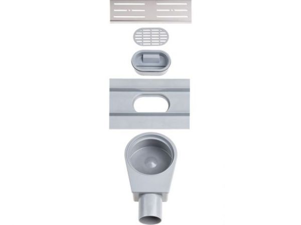 Сливной трап горизонтальный D 50, реш. нерж., сухой затвор, 63х400мм, AV Engineering