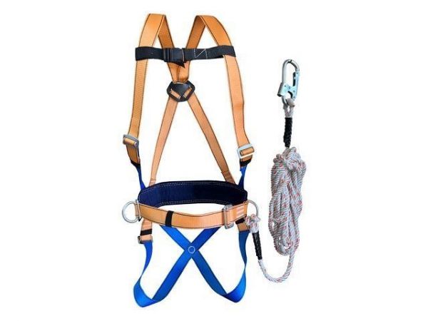 Удерживающая страховочная привязь УСП-2Ж+Строп В 10м (канат) (р-р XL)(регулировка от S до XL (обхват пояса 740-1640мм))