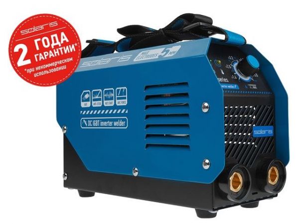 Инвертор сварочный SOLARIS MMA-250D(230В; 20-200 А; 70В; электроды диам. 1.6-5.0 мм; вес 3.6 кг)