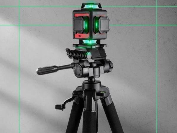 Нивелир лазерный линейный WORTEX LX LL 0340-2 (4х360°, до 25 м, +/- 0.3 мм/м, зеленый)(резьба 1/4')