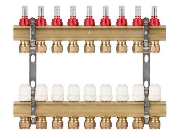 Коллекторная группа AVE777, 9 вых. AV Engineering(PRO серия Для теплого пола и водоснабжения)