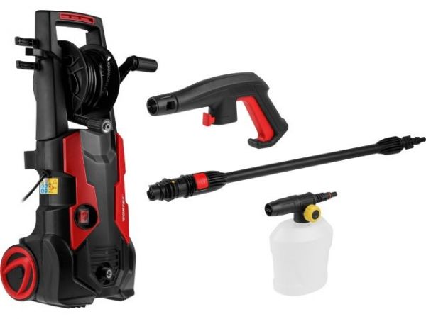 Очиститель высокого давления WORTEX PW 1523-1 1.90 кВт, 150 бар, 450 л/ч, катушка(мойка высокого давления, автомойка, ф-ция самовсасывания, шланг 5 м)