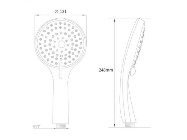 Душевая лейка, 3-функц. A5-017, a-five