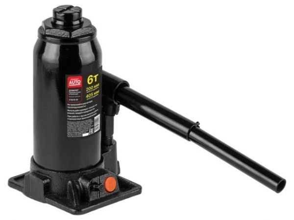 Домкрат гидравлический 6т бутылочный 200-405мм STARTUL AUTO (ST8019-06)(h min 200мм, h max 405мм)