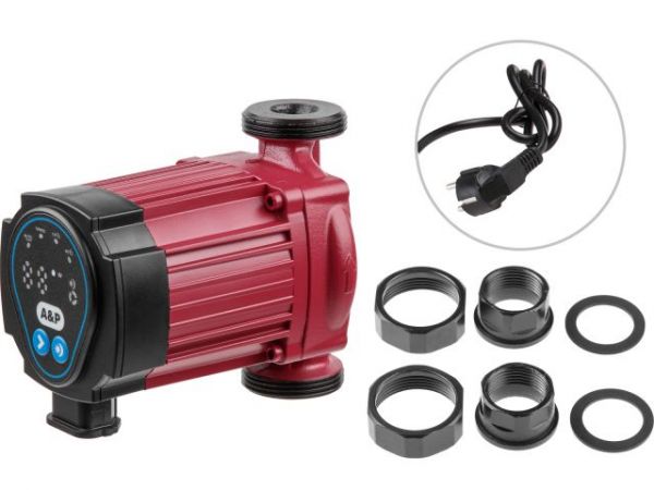 Насос циркуляционный WISE-25/40-130, A&P(5-22 Вт, 2400 л/ч, 4 м, для отопления)