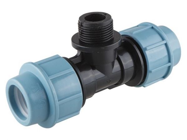 Тройник ПЭ 20 х 1/2' нар., AV Engineering(Полипропилен, макс.  16 бар, макс.  40 °С)