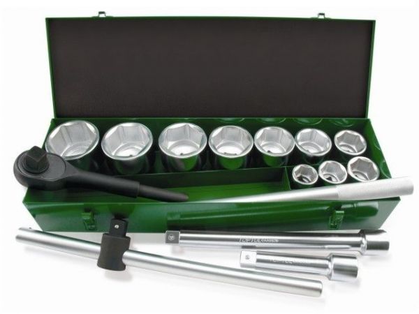 Набор головок 1' 36-80мм 14предм. 6гр. метал.кейс TOPTUL