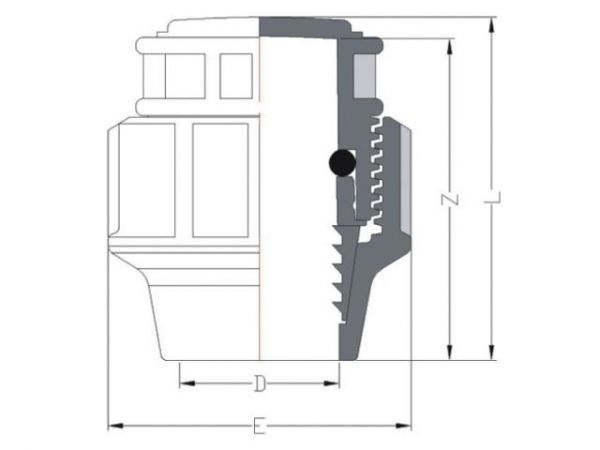 Заглушка ПЭ 50, AV Engineering(Полипропилен, макс.  16 бар, макс.  40 °С)