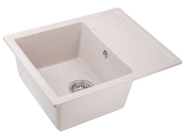 Мойка кухонная из искусственного камня PLATINUM песочный 570х465 мм, AV Engineering
