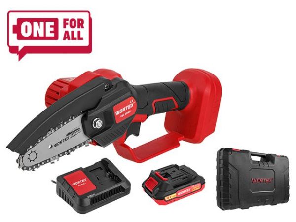 Мини-пила WORTEX LX CEC 2518-1 в чем. ALL1 XLT SET 18В, 12.5 см