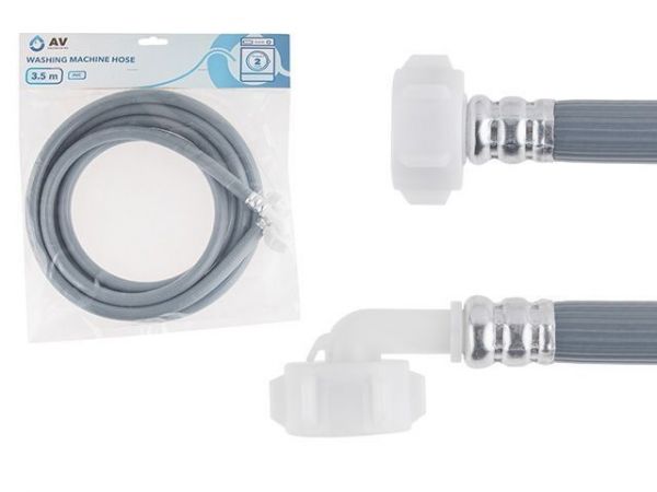 Шланг заливной для стиральной машины 3,5 м, ПВХ, AV Engineering(Макс  10 бар, макс.  25 °С)
