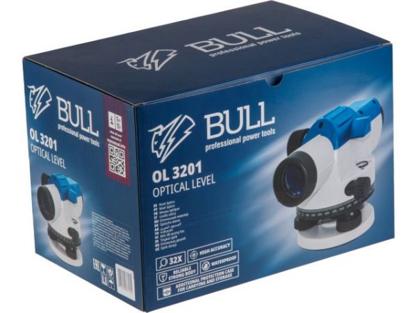 Нивелир оптический BULL OL 3201 + аксессуары в кор.(увеличение 32х, до 120 м, резьба 5/8')