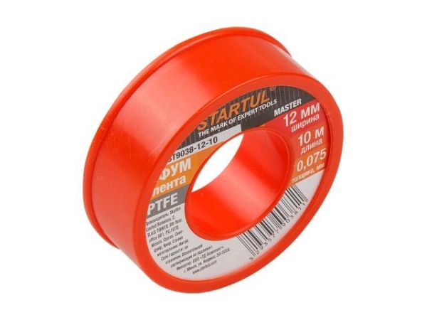 Фум-лента PTFE 12ммх10м STARTUL MASTER (ST9038-12-10)(толщина 0,075мм)