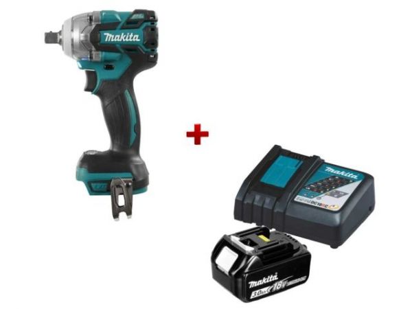 Ударный гайковерт MAKITA DTW 285 Z в кор. + АКЦИЯ АКБ BL1830 и ЗУ DC18RC(18.0 В, посадочн. квадрат 1/2 ', 280 Нм, вес 1.7 кг  + АКЦИЯ АКБ BL1830 и ЗУ DC18RC)