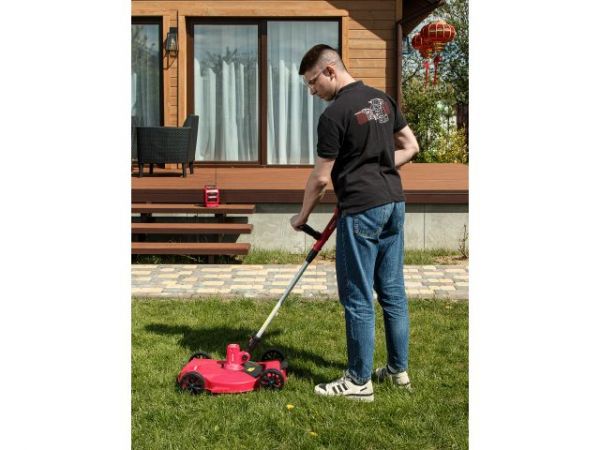 Триммер WORTEX TB 2818 ALL1 XLT SET 18В, шир.скаш.300 мм, авт.подача лески, леска 1.6 мм(2 Ач акб и зу, с тележкой, поворотная голова, поворотная телескоп.штанга)