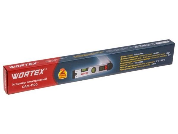 Угломер электронный WORTEX DAM 4100 в кор. +- 0,3°, 410 мм