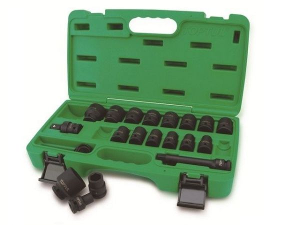 Набор головок ударн. 1/2' 10-32мм 6гр. 27предм. TOPTUL