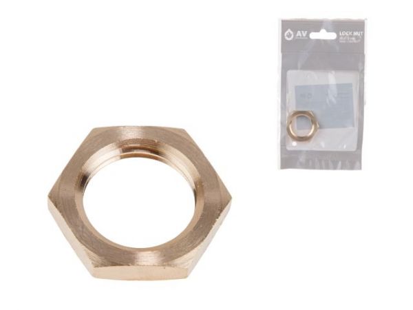 Контргайка 1/2' вн., AV Engineering (инд. упак.)(Латунь, макс.  16 бар, макс.  110 °С)