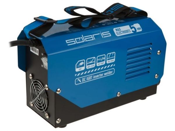 Инвертор сварочный SOLARIS MMA-250D(230В; 20-200 А; 70В; электроды диам. 1.6-5.0 мм; вес 3.6 кг)