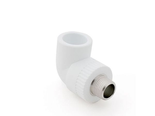 Колено ПП комб. нар. 25х3/4', бел. РТП(Угольник)