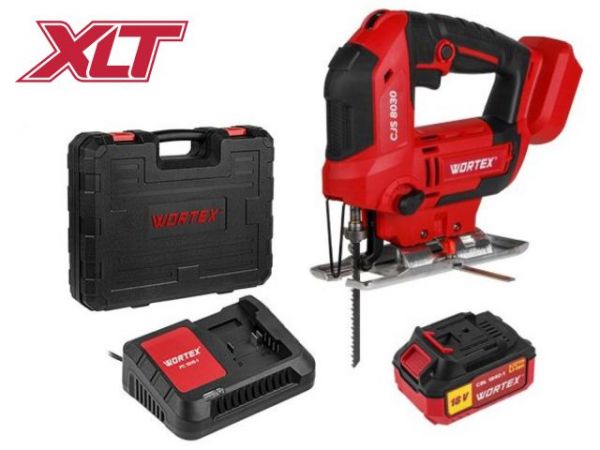 Лобзик WORTEX CJS 8030 в чем. ALL1 XLT SET 18 В, 500-3000 об/мин, 85 мм, 1х4 А*ч