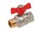 Кран шаровый 1/2' нар.-вн. бабочка PN40, AV Engineering(Латунь, макс.  40 бар, макс.  110 °С)